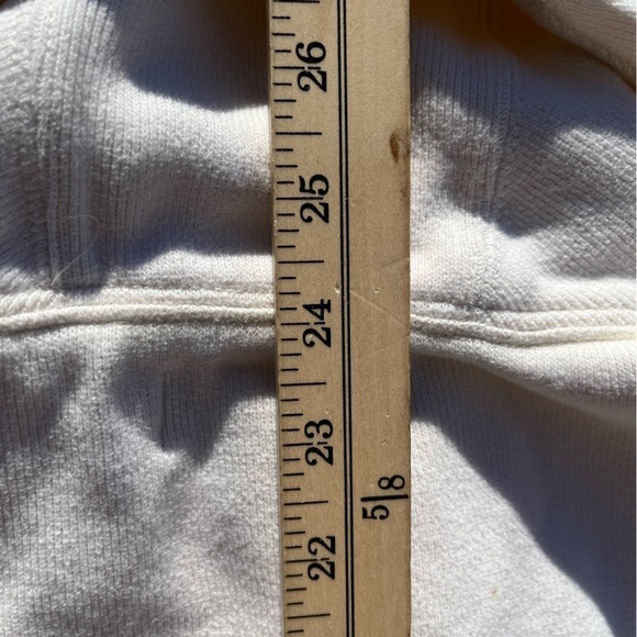 Men's Vintage Polo Ralph Lauren Sweater White Solid L Button High Neck Preppy - Picture 14 of 14